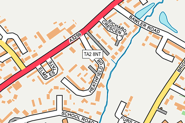 TA2 8NT map - OS OpenMap – Local (Ordnance Survey)