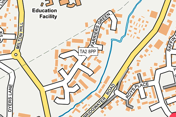 TA2 8PP map - OS OpenMap – Local (Ordnance Survey)