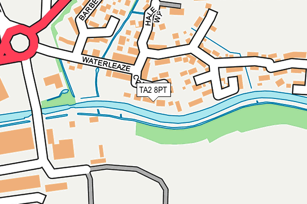 TA2 8PT map - OS OpenMap – Local (Ordnance Survey)