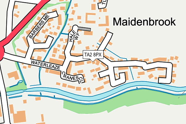 TA2 8PX map - OS OpenMap – Local (Ordnance Survey)