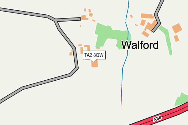 TA2 8QW map - OS OpenMap – Local (Ordnance Survey)