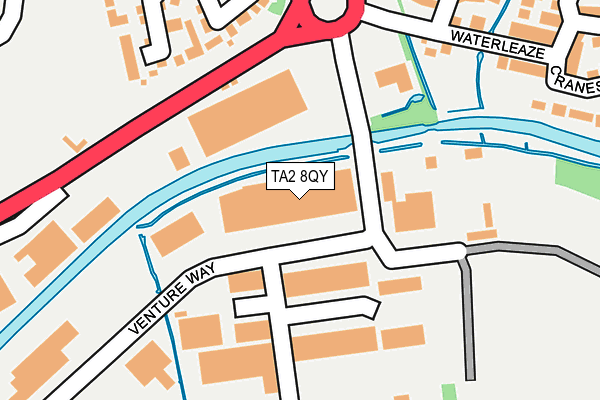 TA2 8QY map - OS OpenMap – Local (Ordnance Survey)