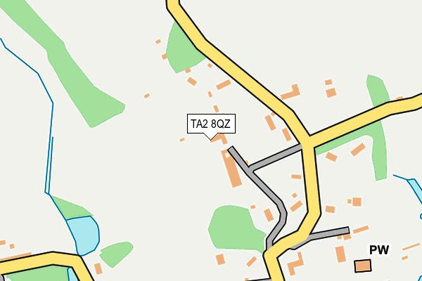TA2 8QZ map - OS OpenMap – Local (Ordnance Survey)