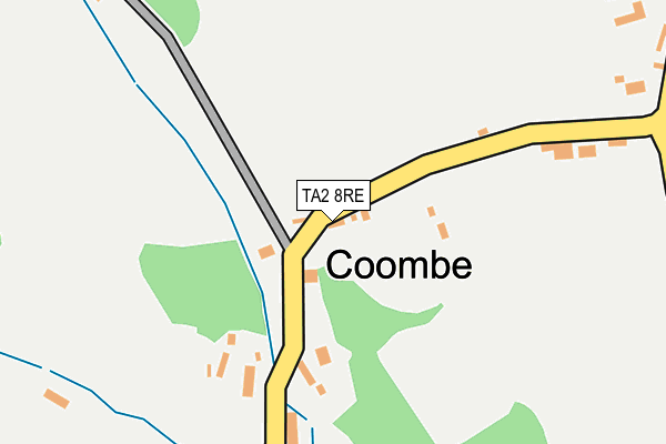 TA2 8RE map - OS OpenMap – Local (Ordnance Survey)