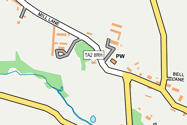 TA2 8RH map - OS OpenMap – Local (Ordnance Survey)