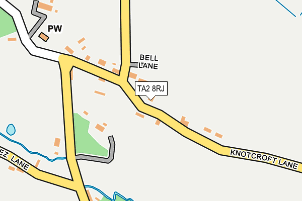 TA2 8RJ map - OS OpenMap – Local (Ordnance Survey)