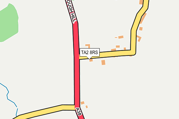 TA2 8RS map - OS OpenMap – Local (Ordnance Survey)