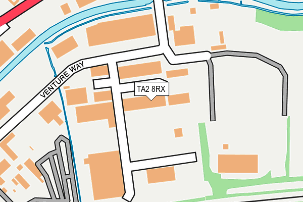 TA2 8RX map - OS OpenMap – Local (Ordnance Survey)