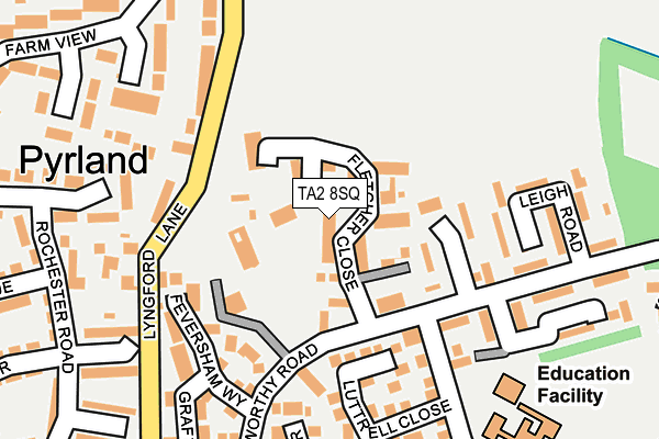 TA2 8SQ map - OS OpenMap – Local (Ordnance Survey)