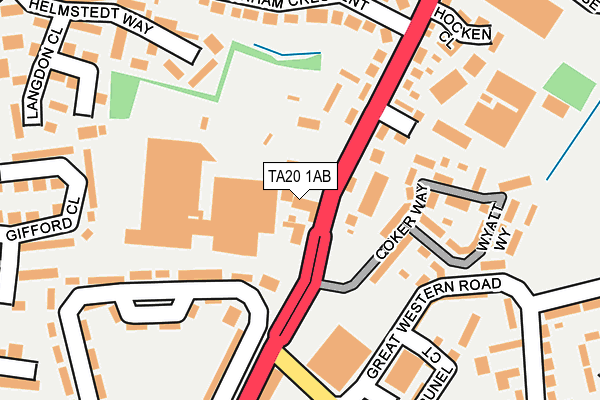 TA20 1AB map - OS OpenMap – Local (Ordnance Survey)