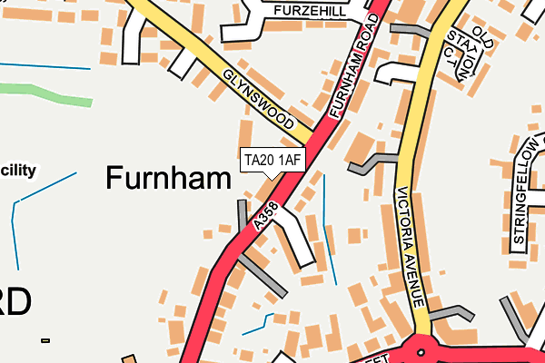 TA20 1AF map - OS OpenMap – Local (Ordnance Survey)