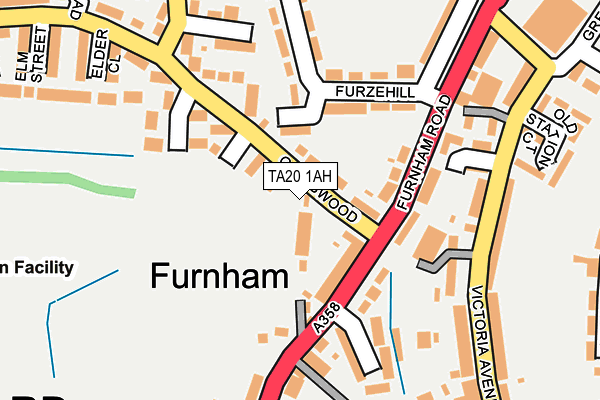 TA20 1AH map - OS OpenMap – Local (Ordnance Survey)