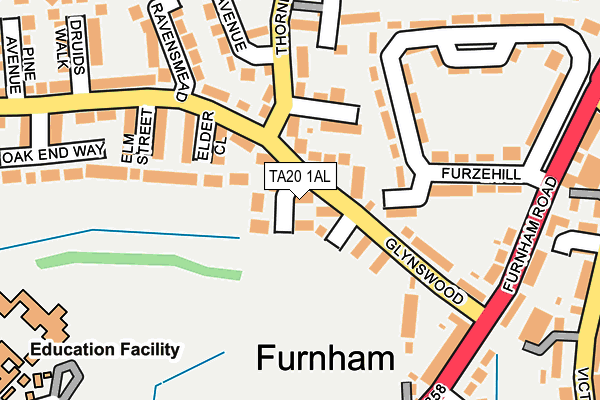 TA20 1AL map - OS OpenMap – Local (Ordnance Survey)