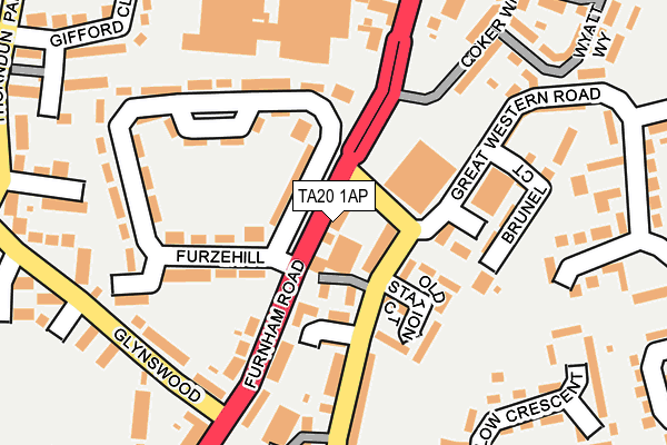 TA20 1AP map - OS OpenMap – Local (Ordnance Survey)