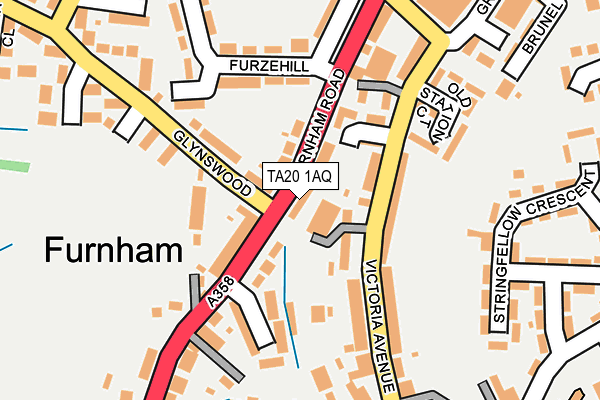 TA20 1AQ map - OS OpenMap – Local (Ordnance Survey)