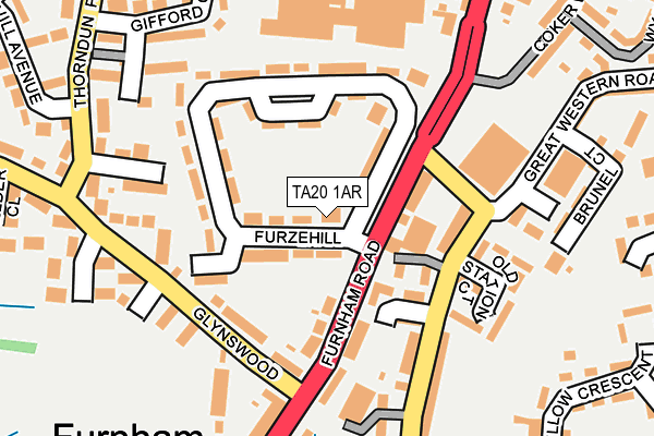 TA20 1AR map - OS OpenMap – Local (Ordnance Survey)