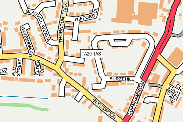 TA20 1AS map - OS OpenMap – Local (Ordnance Survey)
