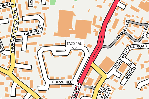 TA20 1AU map - OS OpenMap – Local (Ordnance Survey)