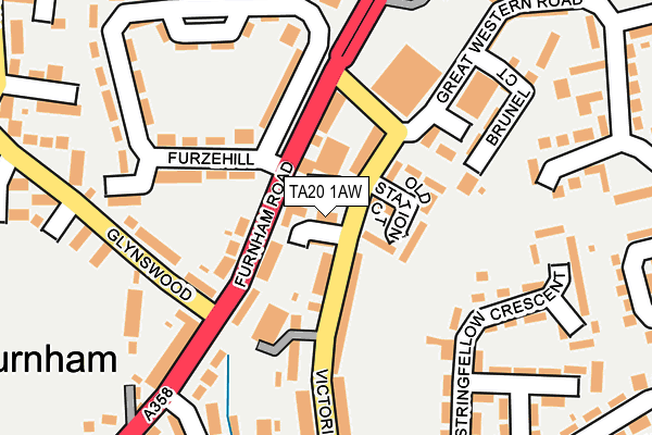 TA20 1AW map - OS OpenMap – Local (Ordnance Survey)