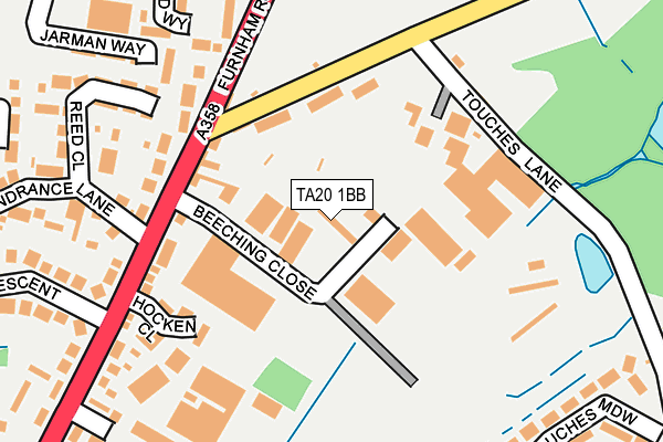 TA20 1BB map - OS OpenMap – Local (Ordnance Survey)