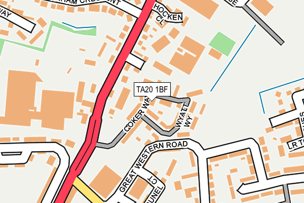 TA20 1BF map - OS OpenMap – Local (Ordnance Survey)