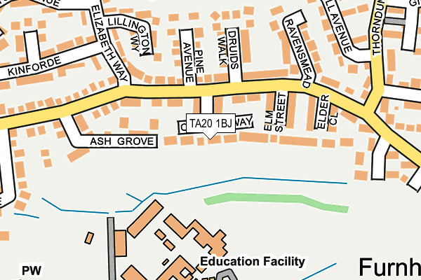 TA20 1BJ map - OS OpenMap – Local (Ordnance Survey)