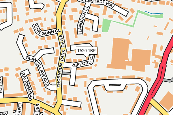 TA20 1BP map - OS OpenMap – Local (Ordnance Survey)