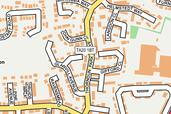 TA20 1BT map - OS OpenMap – Local (Ordnance Survey)