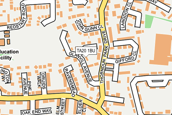 TA20 1BU map - OS OpenMap – Local (Ordnance Survey)