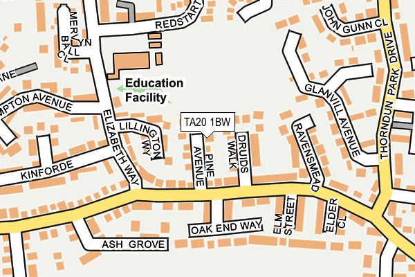 TA20 1BW map - OS OpenMap – Local (Ordnance Survey)