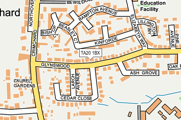 TA20 1BX map - OS OpenMap – Local (Ordnance Survey)
