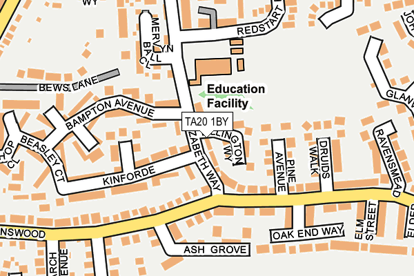 TA20 1BY map - OS OpenMap – Local (Ordnance Survey)