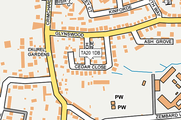 TA20 1DB map - OS OpenMap – Local (Ordnance Survey)