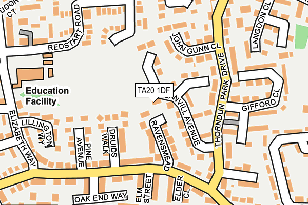 TA20 1DF map - OS OpenMap – Local (Ordnance Survey)