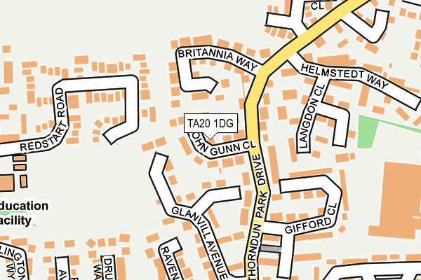 TA20 1DG map - OS OpenMap – Local (Ordnance Survey)