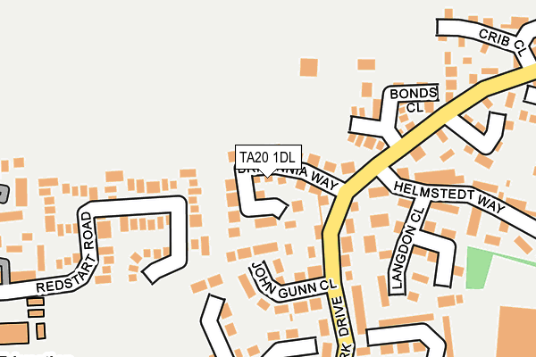 TA20 1DL map - OS OpenMap – Local (Ordnance Survey)