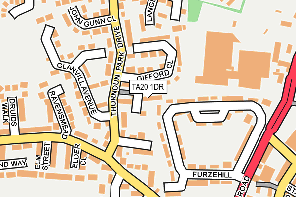 TA20 1DR map - OS OpenMap – Local (Ordnance Survey)