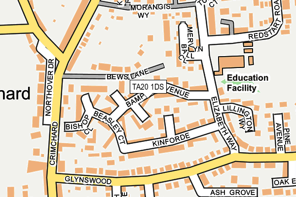 TA20 1DS map - OS OpenMap – Local (Ordnance Survey)