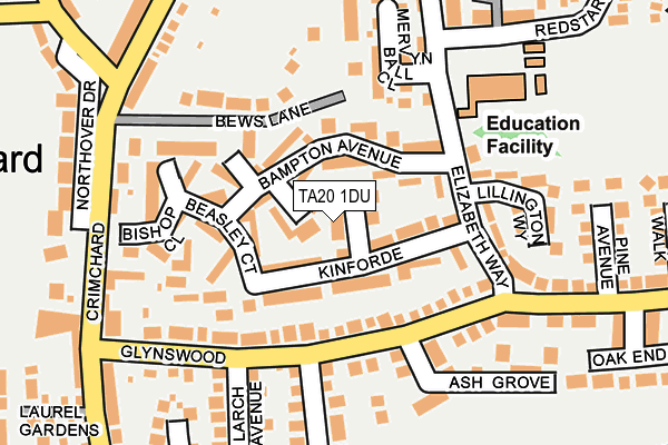 TA20 1DU map - OS OpenMap – Local (Ordnance Survey)