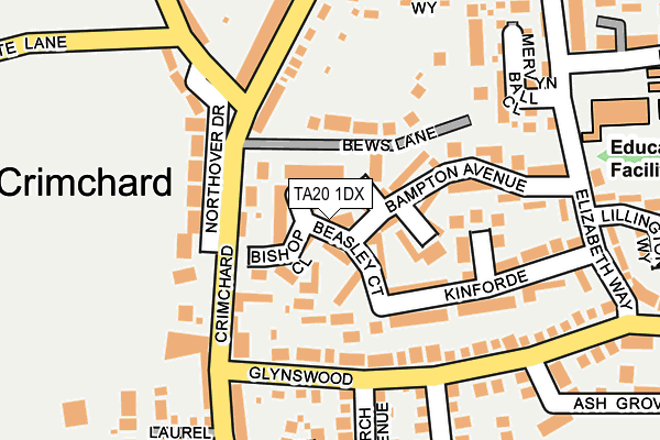 TA20 1DX map - OS OpenMap – Local (Ordnance Survey)