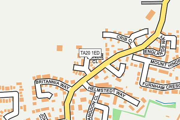 TA20 1ED map - OS OpenMap – Local (Ordnance Survey)