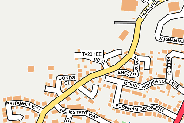 TA20 1EE map - OS OpenMap – Local (Ordnance Survey)