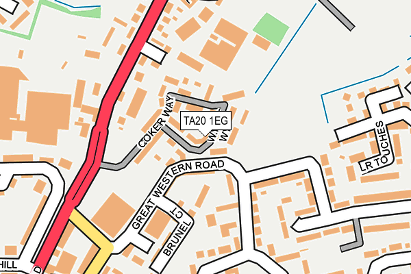 TA20 1EG map - OS OpenMap – Local (Ordnance Survey)