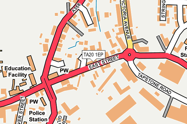 TA20 1EP map - OS OpenMap – Local (Ordnance Survey)