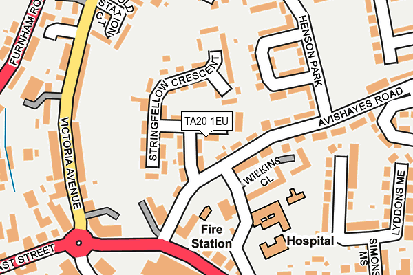 TA20 1EU map - OS OpenMap – Local (Ordnance Survey)