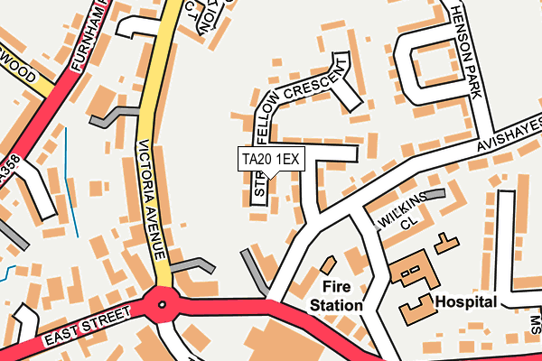 TA20 1EX map - OS OpenMap – Local (Ordnance Survey)