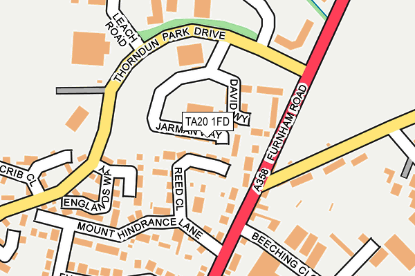 TA20 1FD map - OS OpenMap – Local (Ordnance Survey)