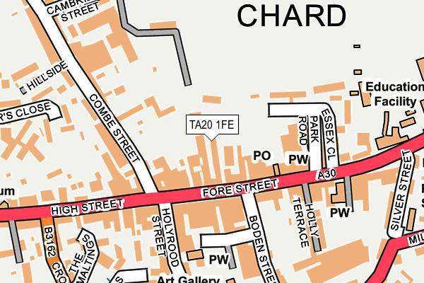 TA20 1FE map - OS OpenMap – Local (Ordnance Survey)