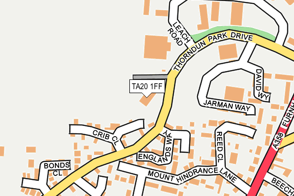 TA20 1FF map - OS OpenMap – Local (Ordnance Survey)