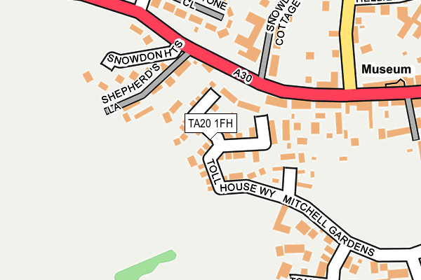 TA20 1FH map - OS OpenMap – Local (Ordnance Survey)